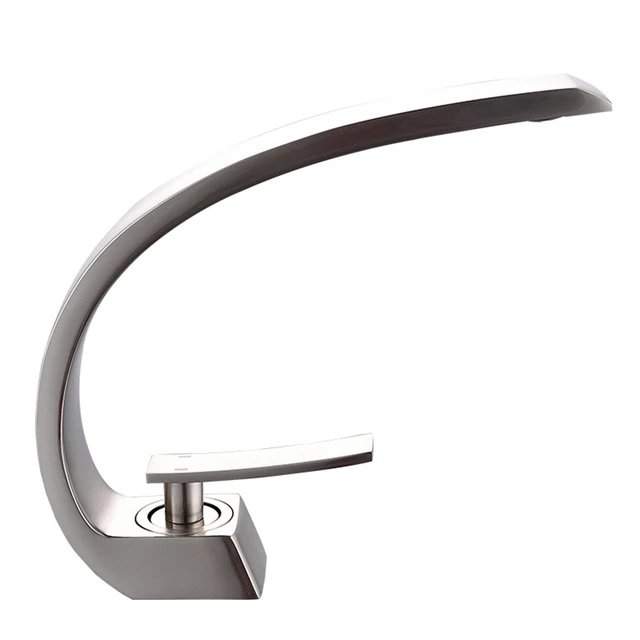 $US $43.48  Bath Basin Faucet Brass Chrome Faucet Brush Nickel Sink Mixer Tap Vanity Hot Cold Water Bathroom Fa