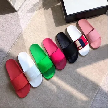 

Classic slippers Summer luxury woman beach Cartoon Big Head Slippers Designer Leather platform shoes Hotel Bath men slippers