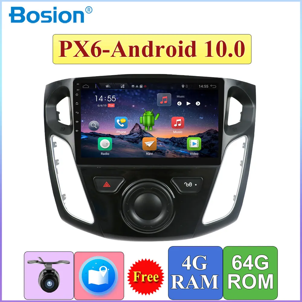 4G RAM 1 din Android 10 gps forFord Focus 3 2012 2013 2014 2015 автомобильный радиоприемник стерео WIFI RDS