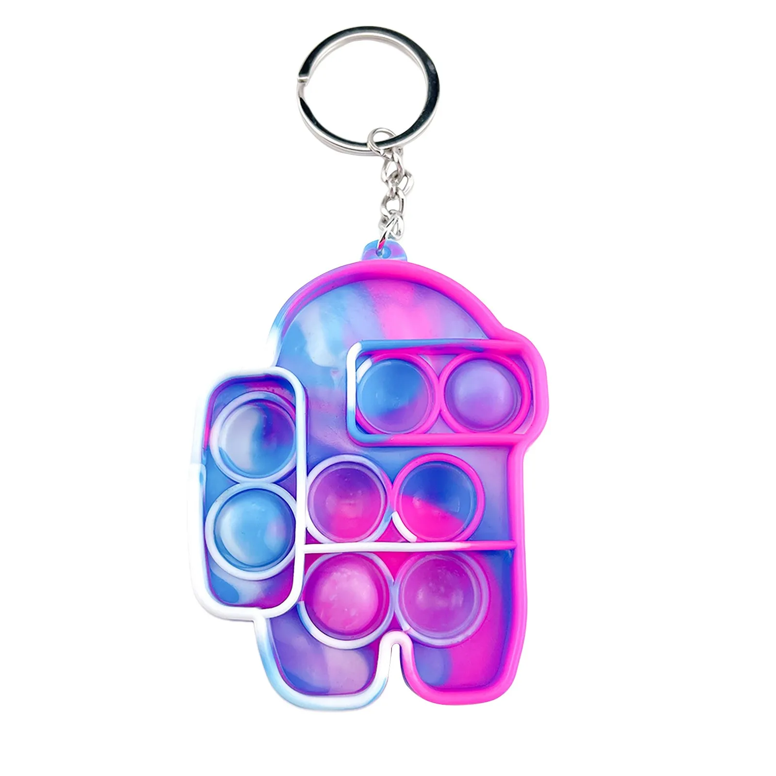 Mini Pops Simple Dimple Keychain Its Push Bubble Anxiety Sensory Fidget Toy Anti Stress Relief For Autism Adults Key Chain Toys nedo stress ball Squeeze Toys