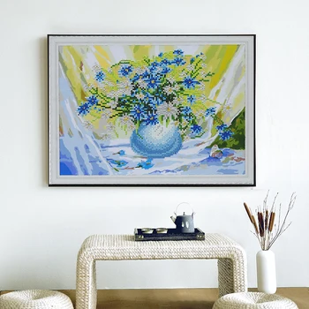 

Meian Diamond Painting Partial Flowers Wall Art Artwork for Adults 2019 New Arrivals Paint by Numbers Floral Home Decoration