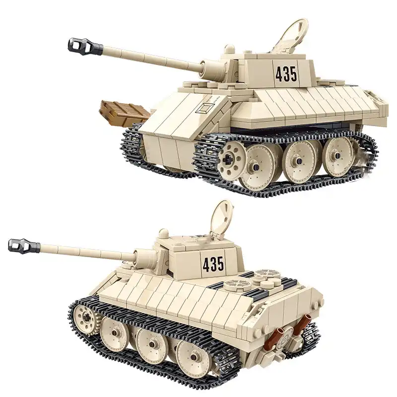 German Light Tank VK1602 Leopard Building Blocks Army Soldiers Military Toy Gift
