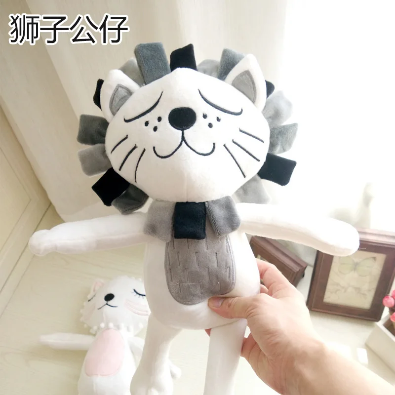 Lion Мягкие игрушки Мультяшные Животные Куклы Плюшевые-игрушки Лев Кот плюшевые забавные игрушки для детской спальни милые детские подарочные украшения для дома - Цвет: Lion