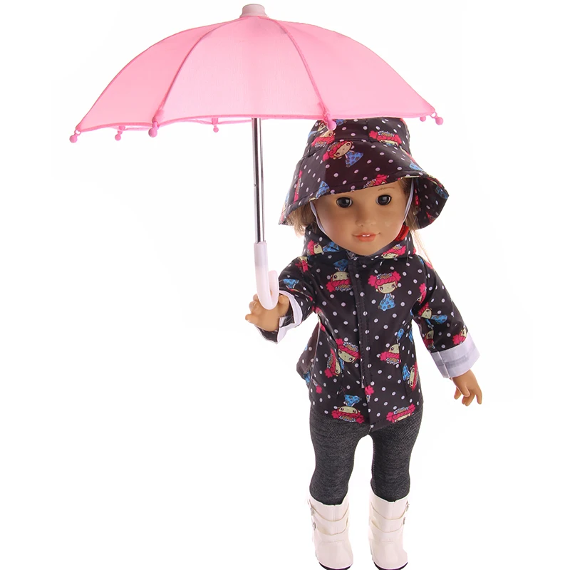 18 дюймов куклы зонтик для американской девушки кукла игрушка аксессуар Мини зонтик милая улыбка узор зонтик многоцветный на выбор