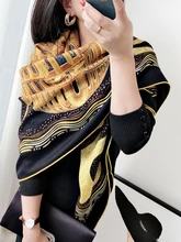 

Tower of Babel.Silk Cashmere Scarf Pashmina 140cm cashmere scarfs.Hand Rolled Cashmere Silk Scarves Designer Winter Shawl Brand