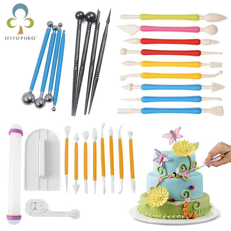

Fondant Cake Pastry Carving Pens Cutter Flower Sugar Craft Modelling Tools Clay Fondant Cake Decorating Tool Free Shipping GYH