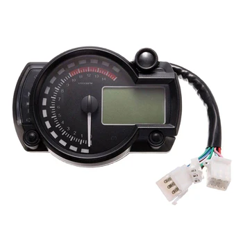 

Motorcycle Digital LCD Speedometer Sensor Odometer Tachometer Gauge 14000RPM
