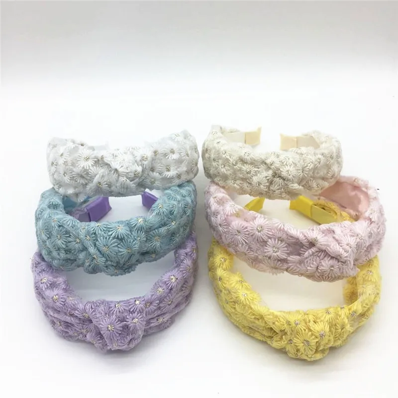 

Korea Lace Flower Crown Head Band Hair Accessories lovely Embroidery Headband for Grils Hair Band Hair Bow Princess 4
