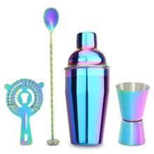 HLZS-B-55S, Радужный, 550 мл, набор коктейльных смесителей из нержавеющей стали, бармен, вино, Мартини, вино, бармен, напиток, вечерние, барные инструменты