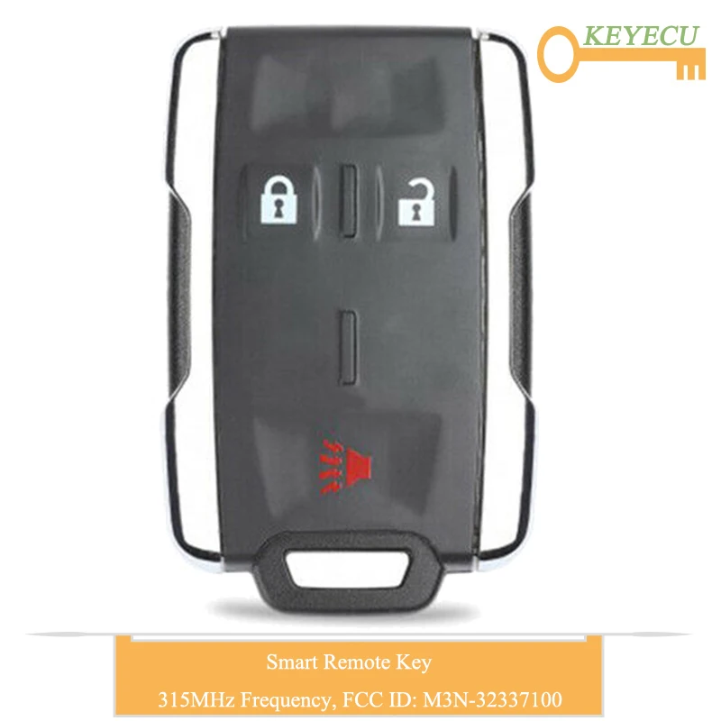 

KEYECU Keyless Entry Remote Car Key for Chevrolet Silverado Colorado Tahoe Suburban, FOB 2+1/ 3 Buttons - 315MHz - M3N-32337100