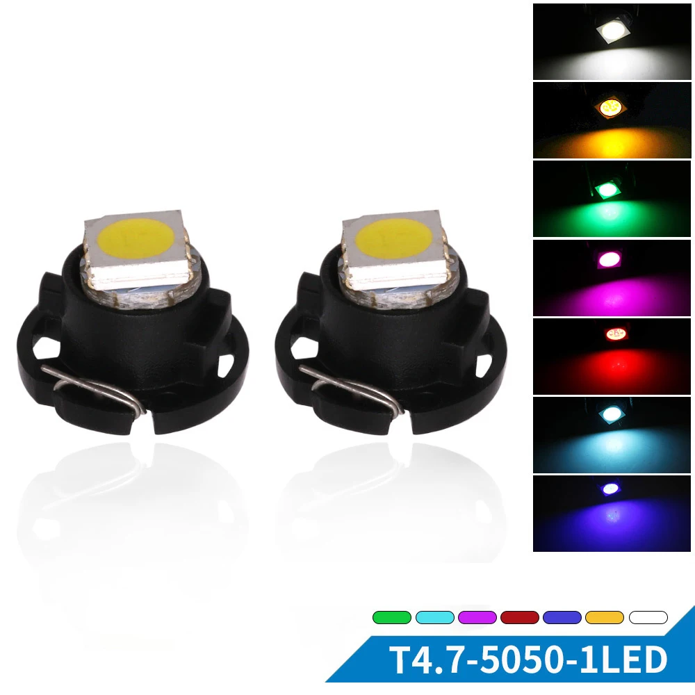 2 шт. T5 T4.7 5050 1SMD Led DashWedge бортовой светильник Центрального управления Таблица огни