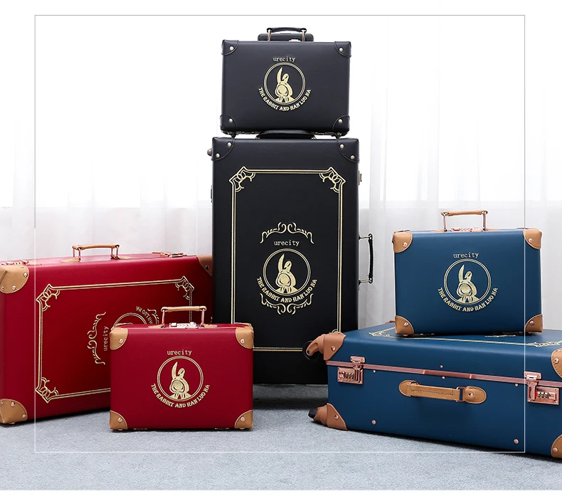 Женский Ретро ручная вышивка Дорожный чемодан для багажа, 1" 20" 2" 24" 2" дюймов чемодан на колесах