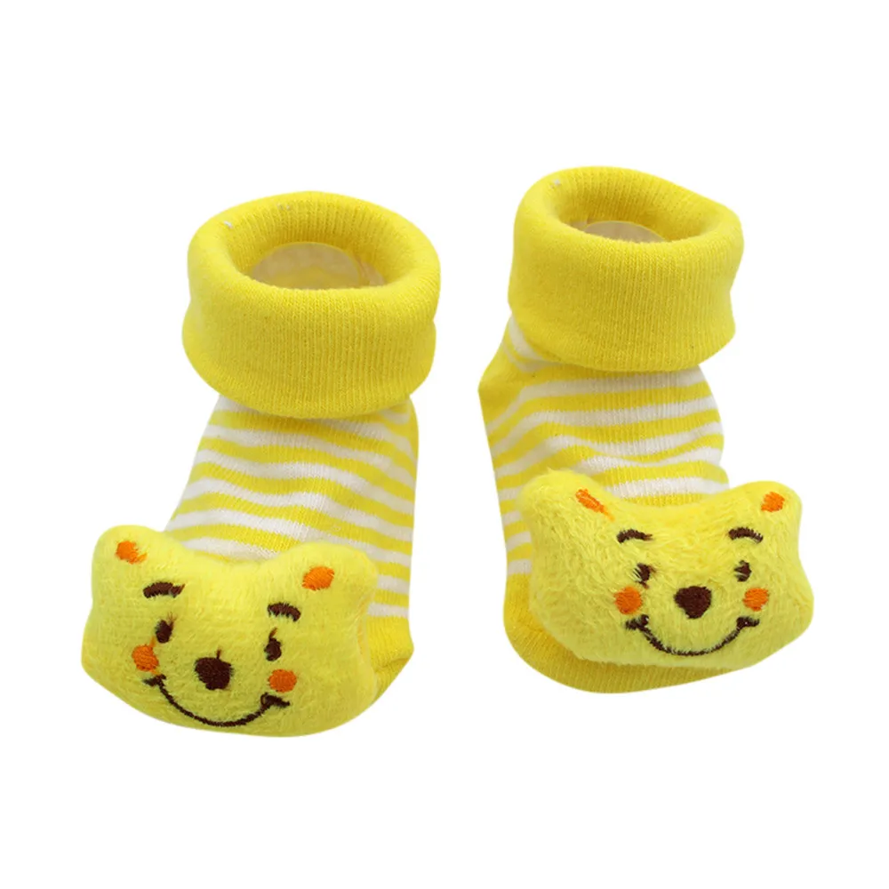 1 пара носков модные милые Нескользящие удобные Носки с рисунком для новорожденных девочек и мальчиков мягкие тапочки skarpetki - Цвет: L