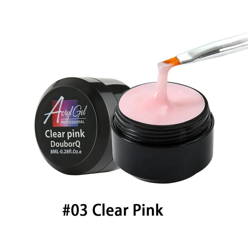 Clear Pink УФ-гель полигель для ногтей полигели для ногтей строительный полигель для ногтей Набор для наращивания акрилового дизайна ногтей кристалл УФ полимерный конструктор - Цвет: Clear Pink