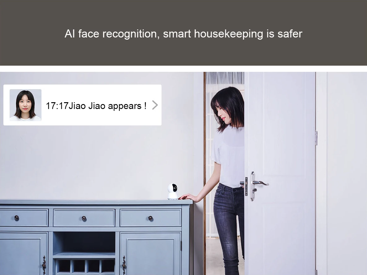 Xiaomi-Mijia Câmera IP Inteligente, 2K, Vídeo 360