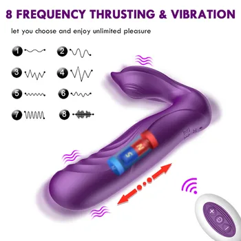 Thrusting Wearable Vibrator for Women Orgasm Masturbator Pulsating Dildo Vibrator Remote Control Anal Sex Toys for Women 3