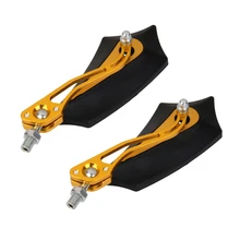 1 пара Мотоцикл левый и правый заднего вида стекло зеркала запчасти золото