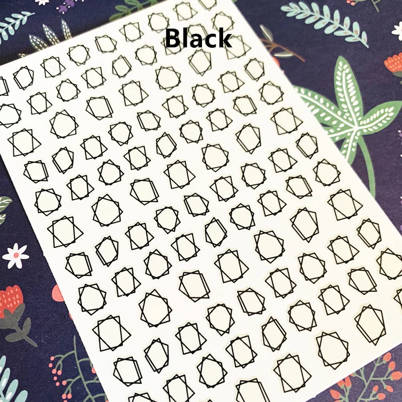 Newest LSK sereis Japanese overlapping box 3d nail art sticker nail decal stamping export japan designs 5