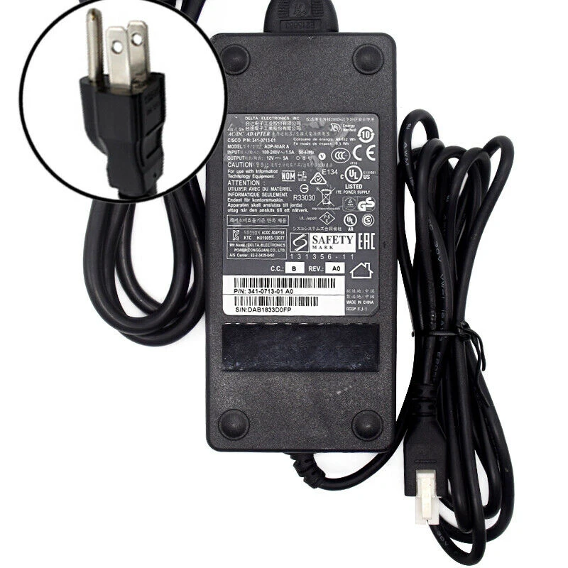 Для Delta ADP-60AR адаптер переменного тока зарядное устройство 12V 5A P/N: 341-0613-01-б/у