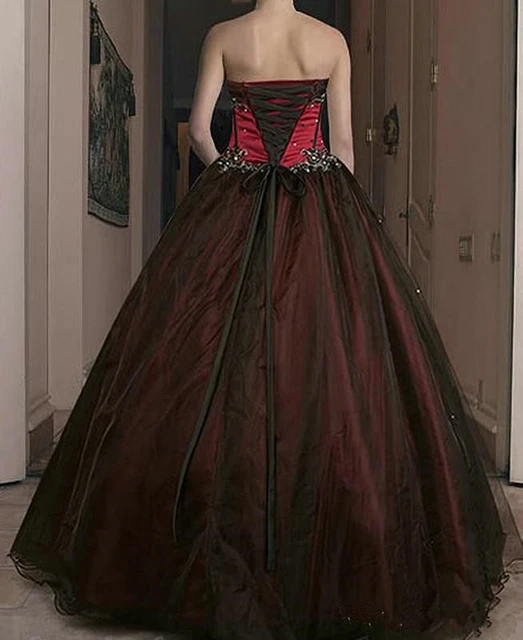 Red Corset dress  Gothic outfits, Bridal corset, Corset dress