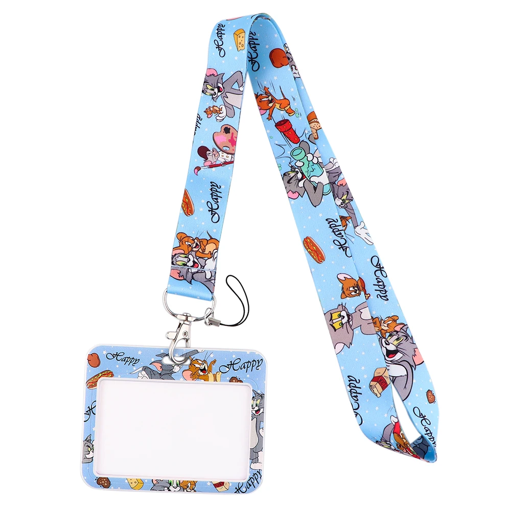 YL1055 Wholesale Office Id Card Holder Pretty Neck Strap Lanyards Badge Holder Card Cover Key Chain For Student Accessories Gift