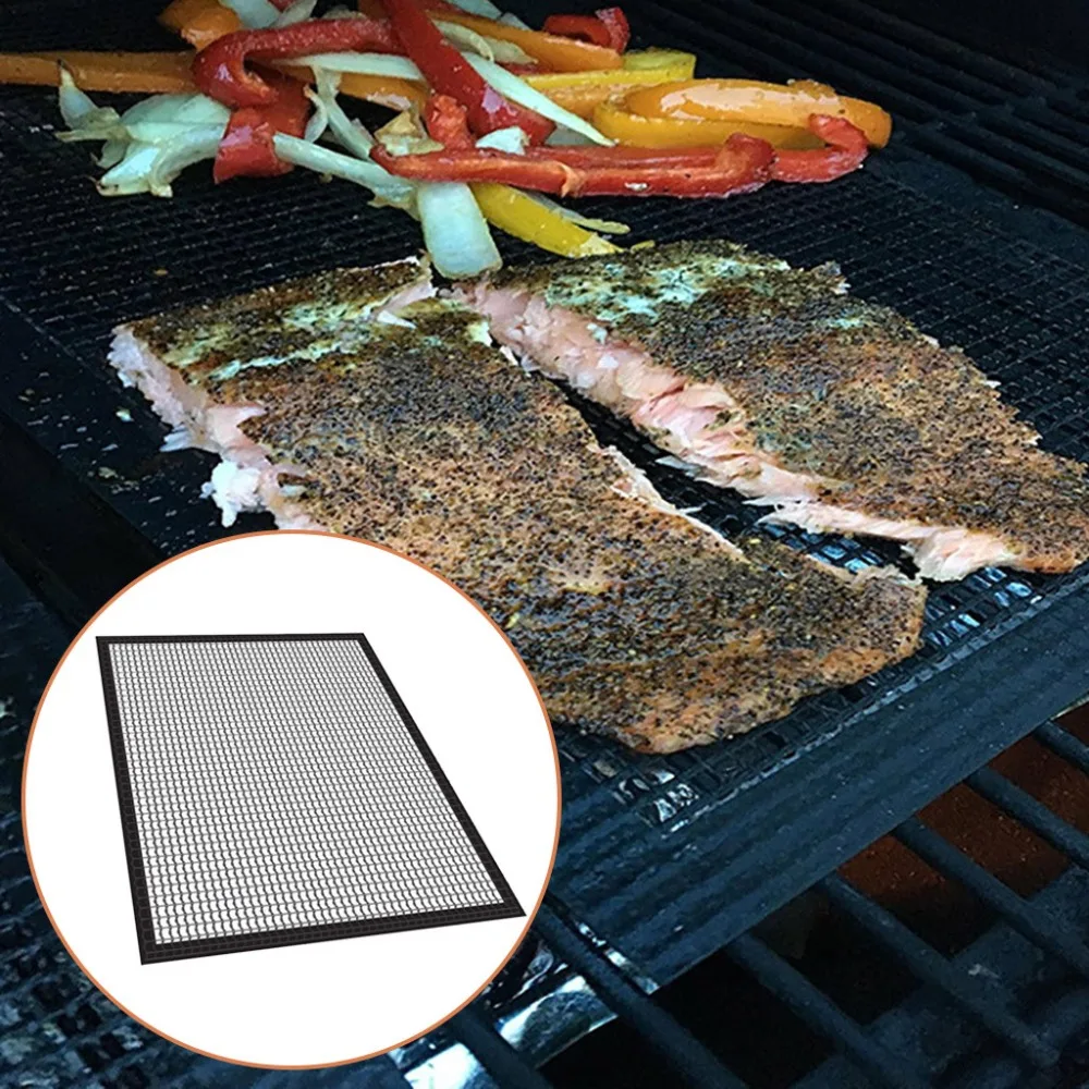Non-stick mesh bag BBQ grill net stainless steel grill grill grill mesh barbed wire outdoor cooking barbecue net 20O29 (8)
