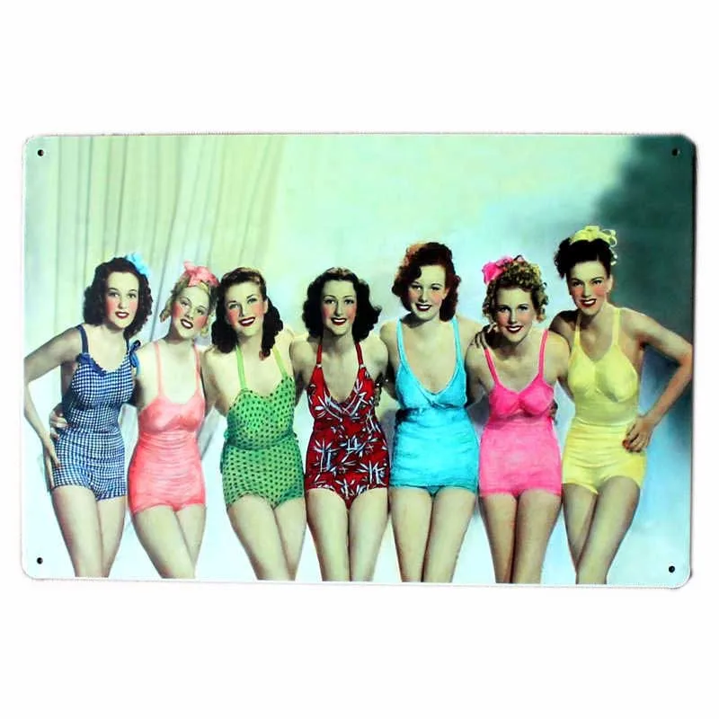 05082 Pinup плакат ретро-плакат металлическая жестяная вывеска булавка кафе украшение паба Ретро настенная тарелка декорации Декор для дома 20x30 см - Цвет: 05082