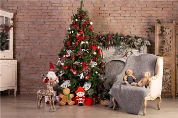 

Vinyl Custom Christmas Photography Backdrops Prop flower and Wood Planks theme Photo Studio Background K191106-8577