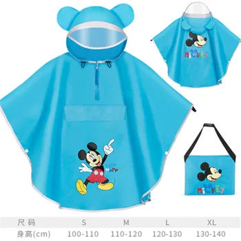 

Disney mickey Kids Raincoat frozen raincoat Children Cartoon Poncho Single-person Rainwear/Raincoat/Rainsuit Boys Girls Poncho