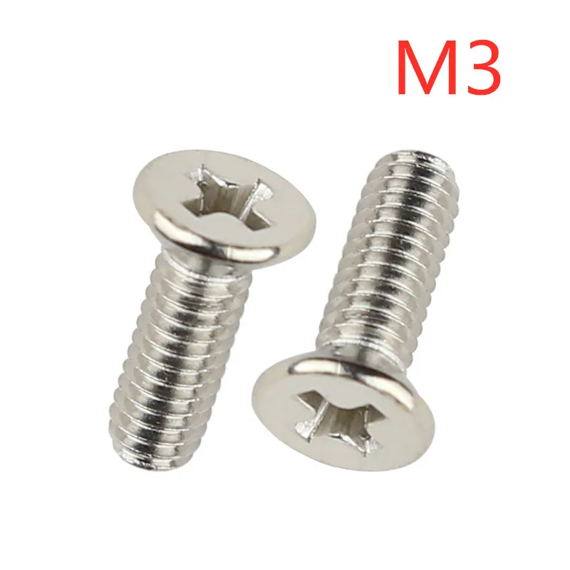 Стальные Винты philips M3 * 3/4/5/6/7/8/10/12/14/16/18/20/25/30/35/40/45 с потайной головкой