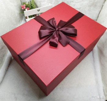 

Top Grade Extra Large Rectangular Business Gift Box Red Formal Dress Wedding Dress Coat Suit Box Gift Box