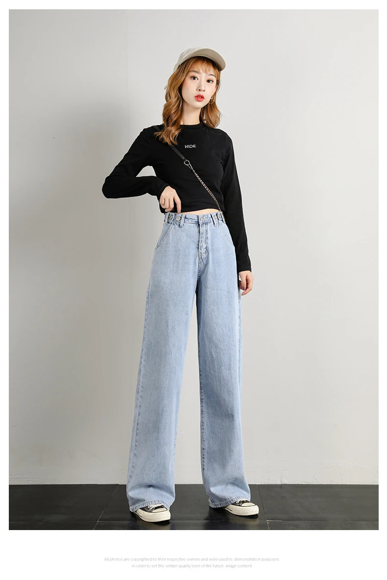 XS XL Новые корейские повседневные брюки синие широкие брюки модные брендовые женские свободные неэластичные мягкие брюки осень-зима хит