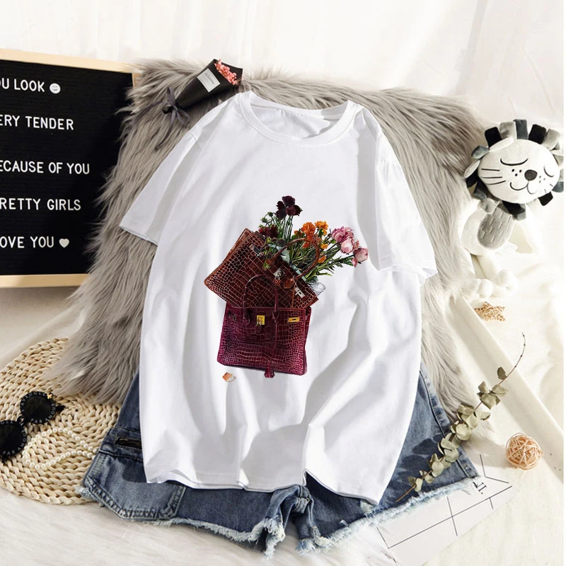 

Women Vintage Style Fashion lady Print Funny Summer T shirt Women Vogue Princess Short T Shirt