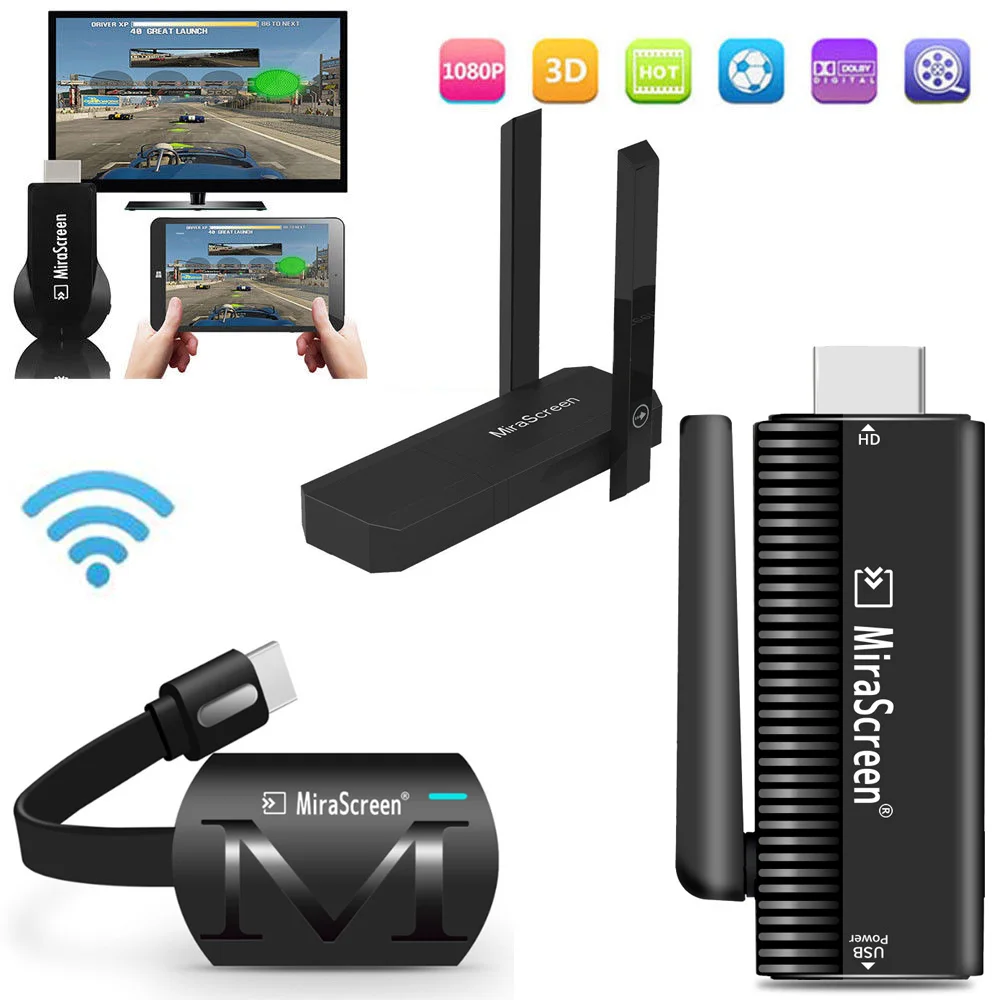 MiraScreen WIFI HDMI TV Stick Dongle Wireless Receiver DLNA Airplay for Phone TV