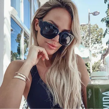 

HBK Men Women 2020 Fashion Oversized Square Sunglasses Ladies Luxury Brand Big Frame Sun Glasses Retro Vintage Shades Eyewear