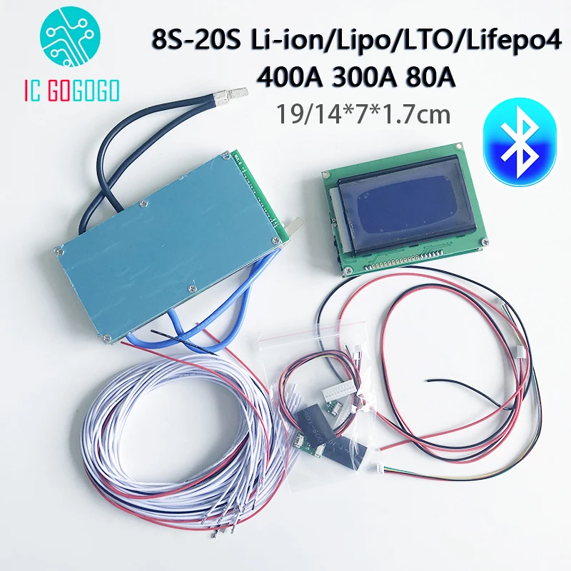 

Smart 8S ~ 20S ANT Lifepo4 li-ion Lipo LTO Battery Protection Board BMS 400A 300A 80A Bluetooth APP 10S 13S 14S 16S Balance