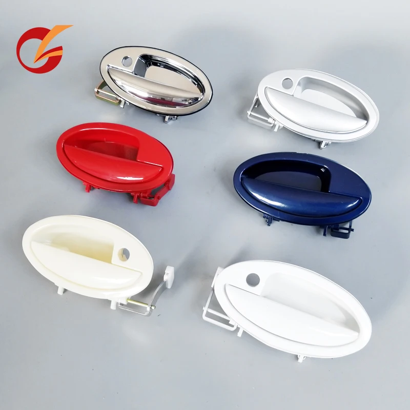 

use for lifan 520 Exterior Outside Door Handle front and rear red color chrome white grey plastic metal type