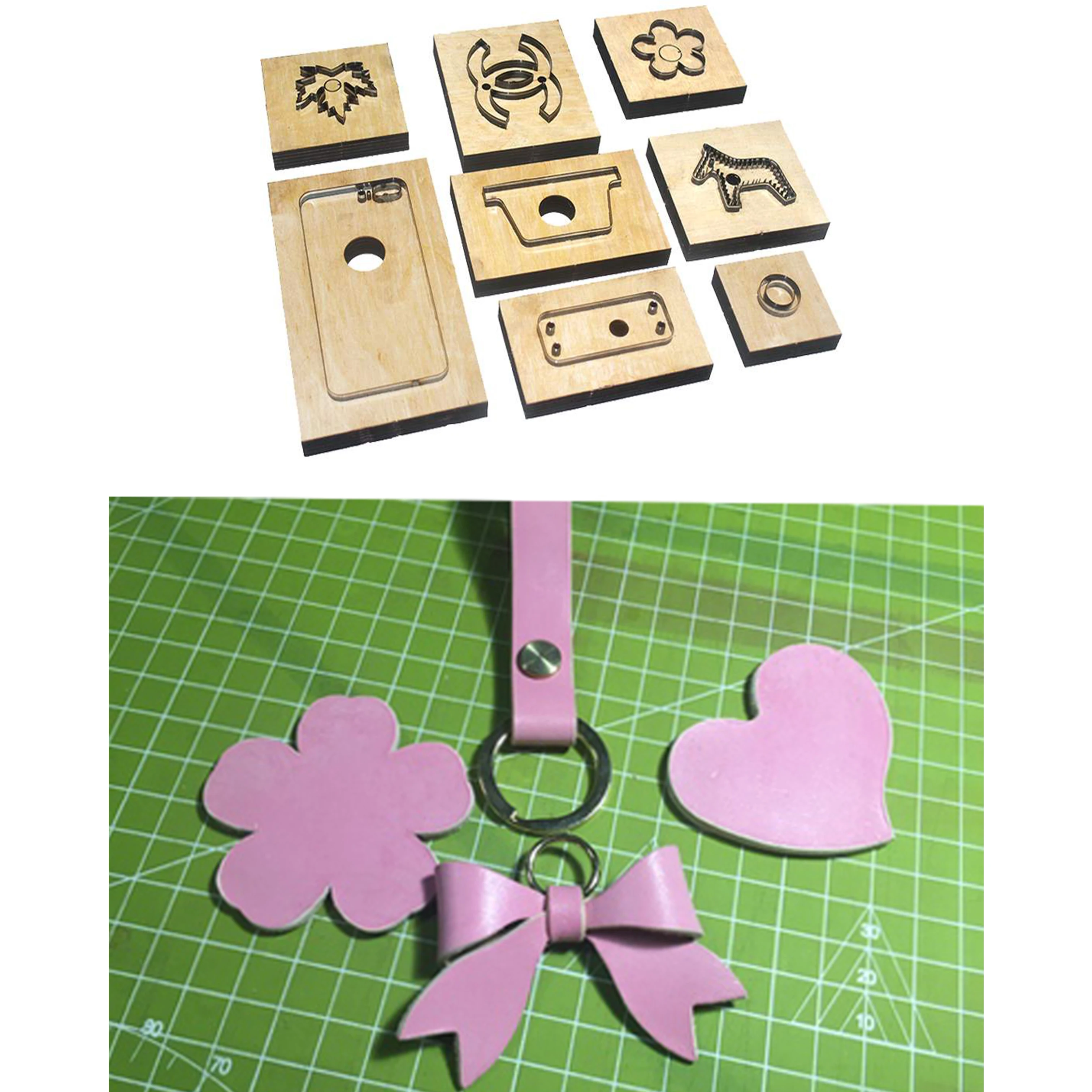 Японский стальной нож DIY дизайн в форме сердца кожаный шаблон штамп форма