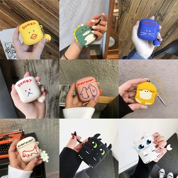 

For QCY T7 case cute lovely Bear cartoon silicon flower keychain headphone Case For qcy t7