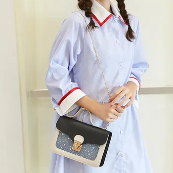 

Fashion Star Sequin Designer Messenger Crossbody Bag Clutch Wallet Handbag Sac Fashion Women Mini Small Square Pack Shoulder Bag