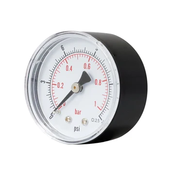 

0-15psi 0-1bar Axial Pressure Gauge Barometer Dial Pressure Gauge 1/8 BSPT for Air Water Oil Gas 07