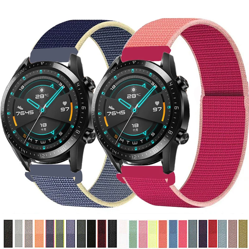 Ремешок нейлоновый для Huawei Watch GT 2 Pro/GT2 46 мм/2E мягкий женский браслет смарт-часов