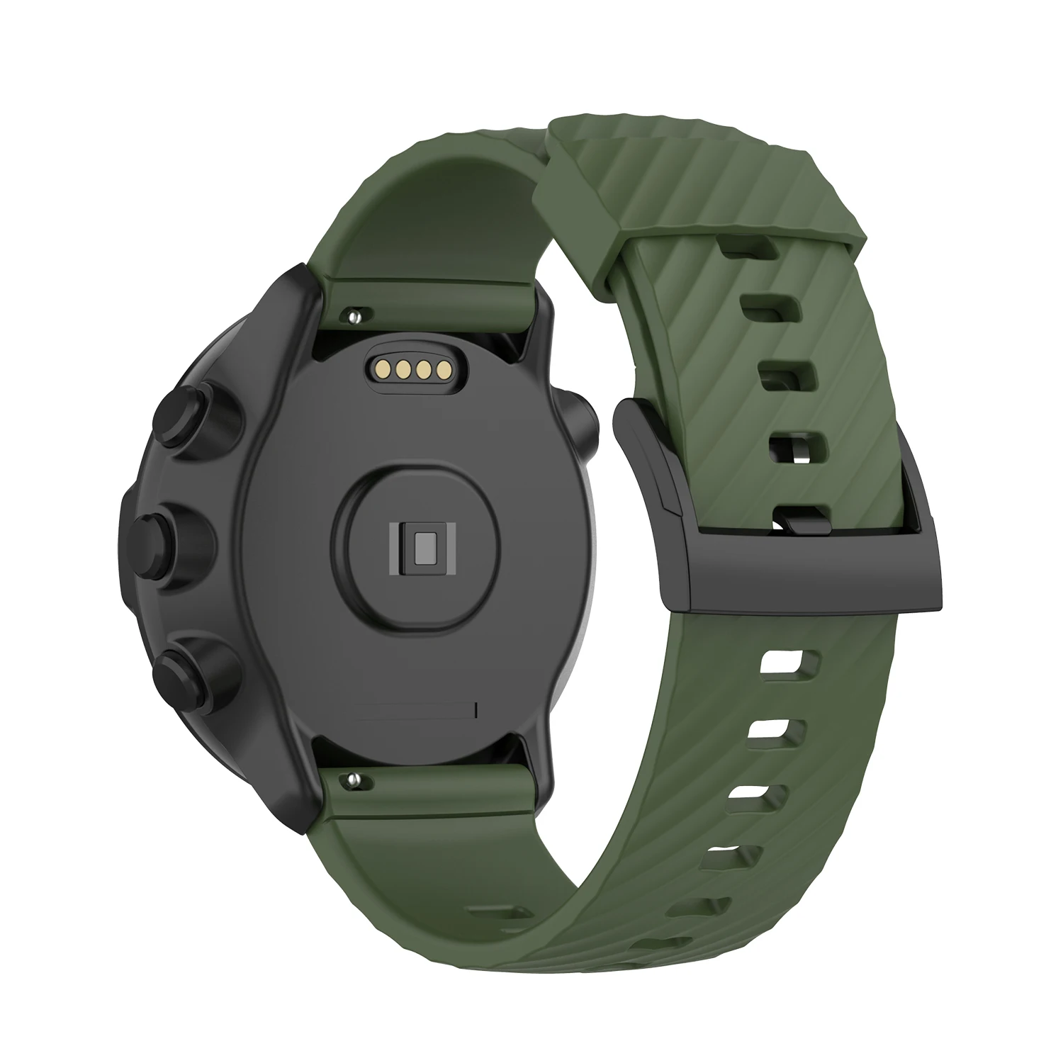 Suunto 7/Suunto 9 교체 용 손목 밴드 용 24mm Suunto 9 Baro/9 Spartan/9 GPS 시계 밴드 용 소프트 실리콘 스포츠 시계 스트랩