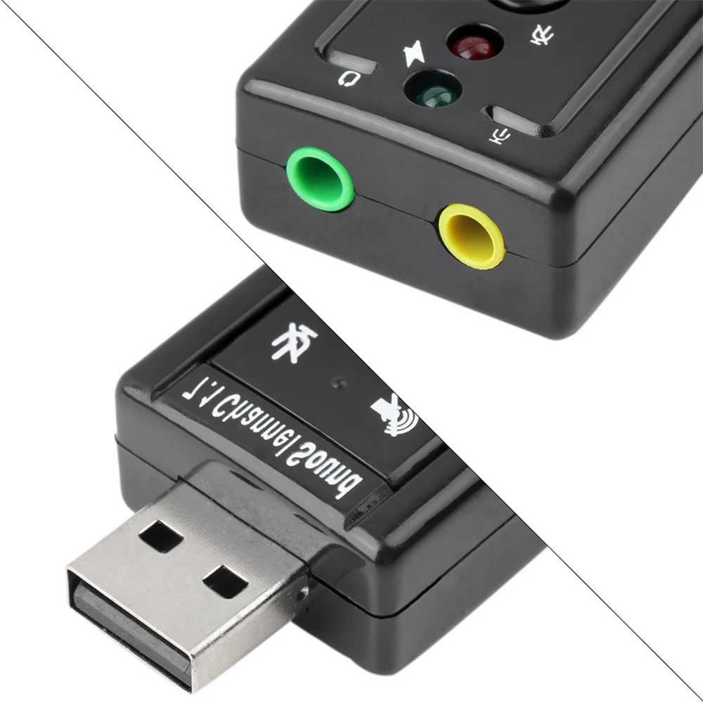 7,1 Внешняя USB звуковая карта USB к разъему 3,5 мм аудио адаптер для наушников микрофонная Звуковая карта для Mac Win Compter Android Linux