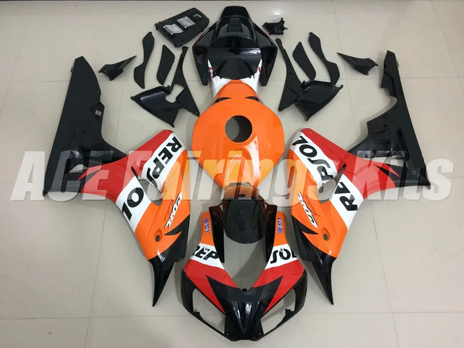 Литьевая Форма ABS мотоцикл Полный обтекатели комплект подходит для CBR1000RR 06 07 CBR1000RR CBR1000 2006 2007 тела Набор хороший Repsol
