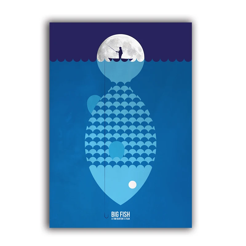 Classic-Minimalist-Movie-Poster-Canvas-Art-Prints-The-Lobster-and-Big-Fish-Film-Canvas-Painting-Wall (7)