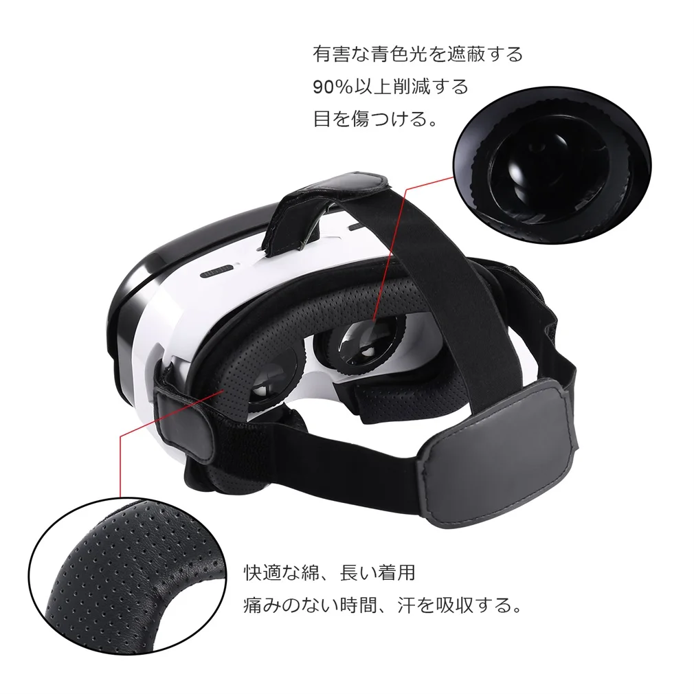Удобные приятные 3D виртуальной реальности VR очки гарнитура с анти-блики анти-синий или антибликовым покрытием съемный смываемая маска