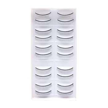 

10 pairs Training Lashes for Eyelash Extensions Self-adhesive Practice Lashes Strip for Teaching Lashes Extensions