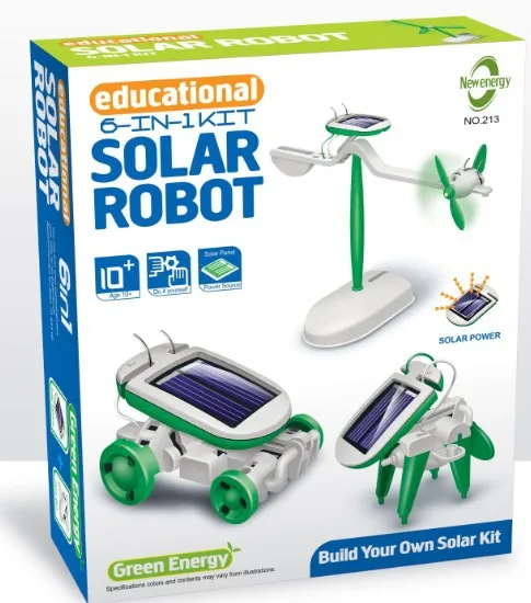 Haste Do Castelo lehoo 6 Em 1 Educação Robô Solar Brinquedos faça você mesmo montar seu próprio 