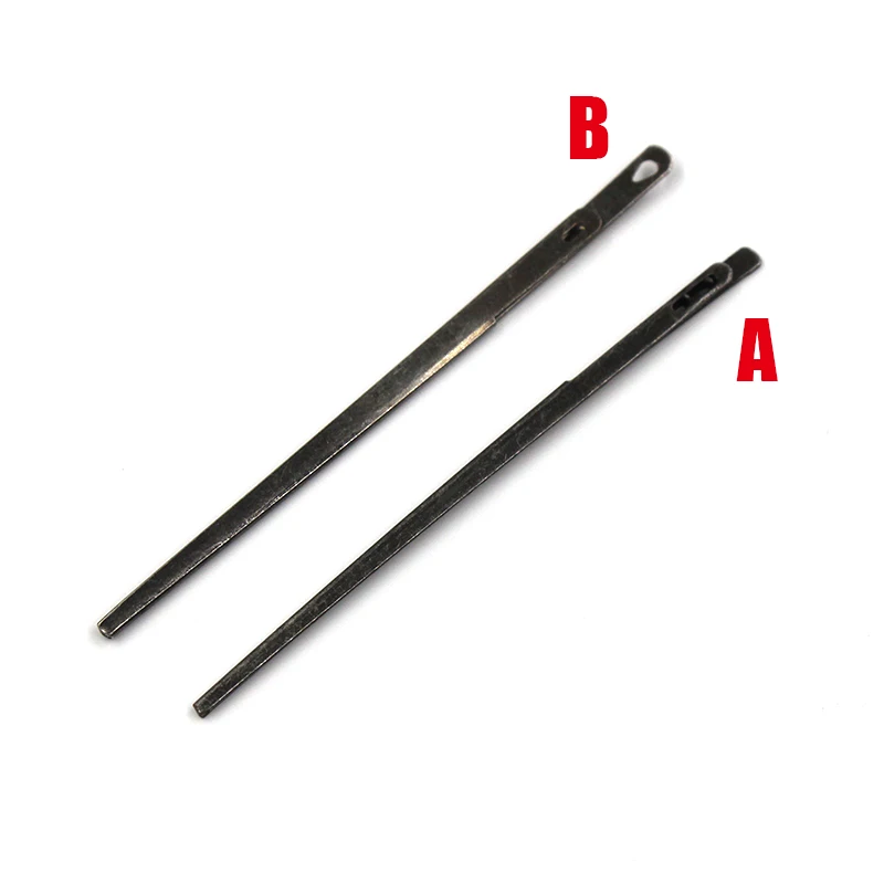 QJH 2pcs Leather needle sewing craft tool leather knitting needle double hole leather rope lace DIY sewing kit leather sewing kit leather sewing needles leather tool leather tools leathercraft tools leather sewing tool set